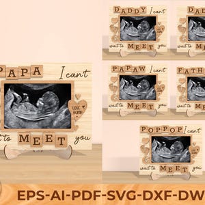 Neugeborenen Baby Fotorahmen SVG, personalisierte Geburt Stats Cut File, Kinderzimmer Dekor für Cricut & Glowforge, Baby Shower Andenken digitaler Download
