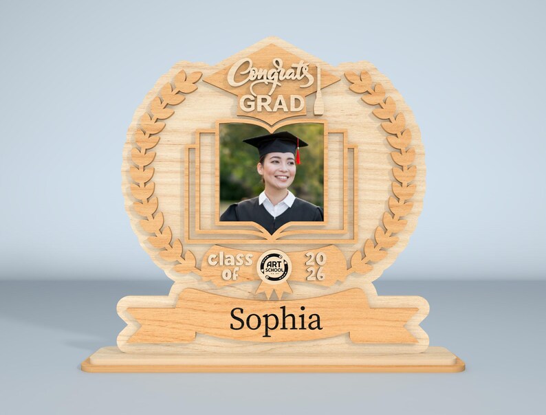 Personalized Graduation Wooden Plaque Laser Cut File, Class of 2026 ...