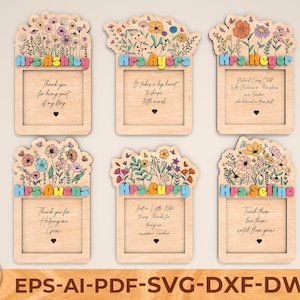 Personalisierte Lehrer Wertschätzung Geschenk Laser geschnitten Datei svg Lehrer Sticky Note Inhaber SVG, , Zurück zur Schule Note Pad Inhaber Digitaler Download