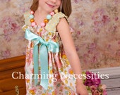 Girls Dress, Ruffled Sun Dress in Darling Toddler Girl Easter Clothes