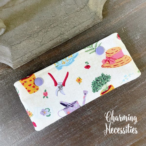 In the Garden DPN Case, Double Pointed Needle Holder, Knitting Accessories Pouch