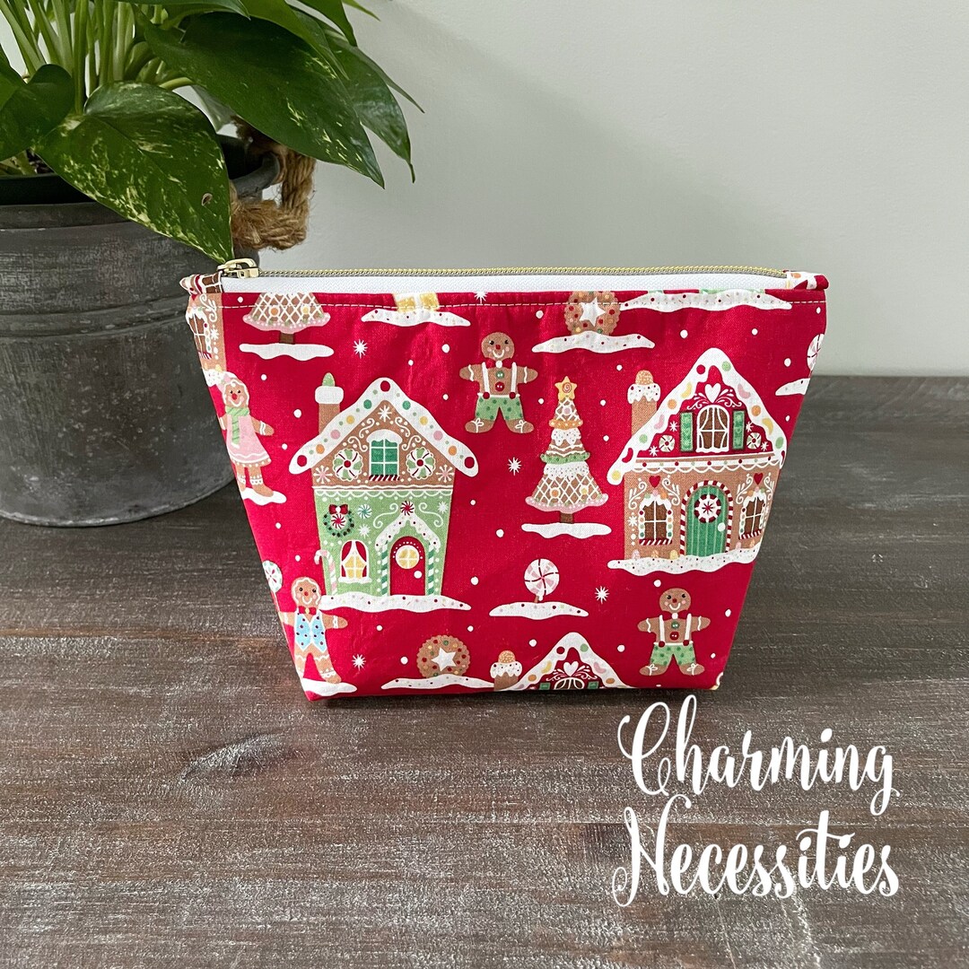 Gingerbread Pouch Christmas Makeup Bag Holiday Gifts for Etsy