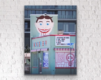 Wonder Bar Asbury Park-fotoafdruk: Tillie-muurschildering, retro Jersey Shore-muurkunst