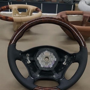 Mercedes vito w639 steering wheel wood  new leather burlwood