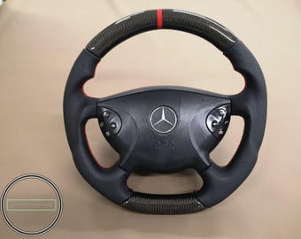 メルセデス W211 E320 E500 カーボンステアリングホイール AMG