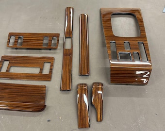 Mercedes w123 wood trim set dashboard c123 zebrano