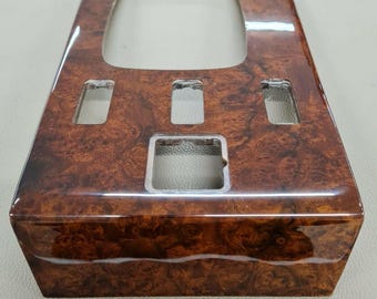 Mercedes R107 Center Console Wood Trim: Burlwood Gear Shift - Pre-1980