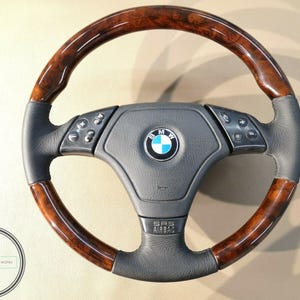Bmw wood steering wheel e31 e32 e34 e36 m3 z3 e39 burlwood