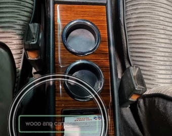 Zebrano Wood Cup Holder: Mercedes W123 Middle Console Tray
