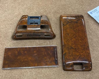 Mercedes benz r129 wood trim set sl center console accordion burlwood