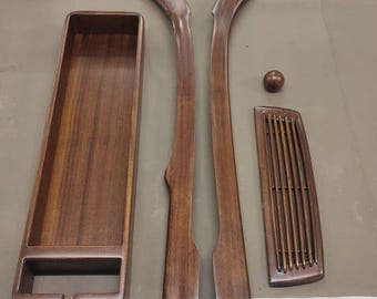 Juego de molduras de madera para Mercedes Benz W113 SL, satinado mate, 250 SL, 280 SL, Pagoda, nogal liso.