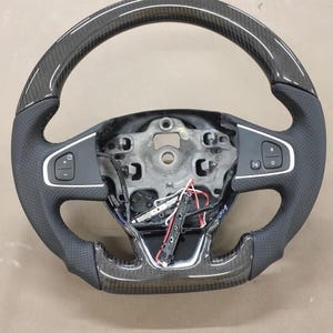 Renault Clio IV RS Carbon Fiber Steering Wheel - Flat Bottom