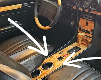 Mercedes r107 560sl cup holder burled walnut fits only 560sl