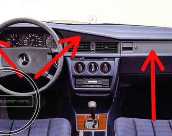 Mercedes w201 holzzierleisten-set armaturenbrett-innenverkleidungen zebrano...