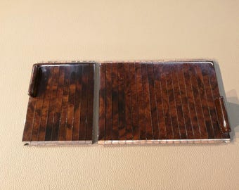 Mercedes benz sl r129 wood blind center console accordion walnut burlwood burl