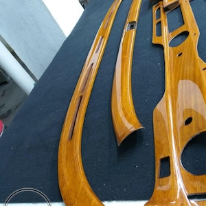 Conjunto de molduras interiores de madera para Mercedes W108: chapa de madera auténtica