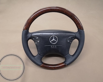 Mercedes w208 w210 facelift wood steering wheel burled walnut