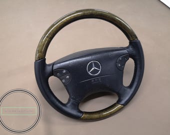 Mercedes steering wheel w210 w208 birdeyes mapple wood steering