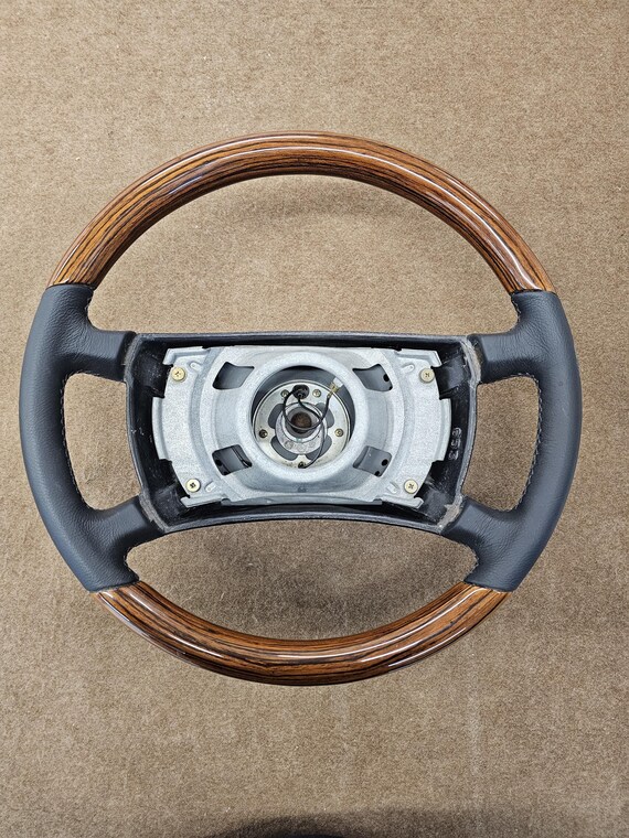 Zebrano Wood Steering Wheel - Mercedes R107 W123 W124 W126 - 42cm