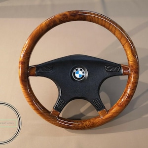 Bmw e30 e34 e32 wood steering wheel bmw 7 serie