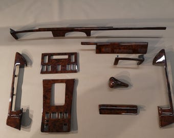 Mercedes W126 SEC Burled Walnut Wood Trim Set: Coupe Interior