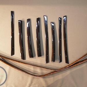Juego de molduras de ventana de madera de ébano para Mercedes W108, 10 piezas, para base corta