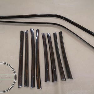 Mercedes w108 fensterleisten-set 10-teilig als set ebony wood makkasar w108