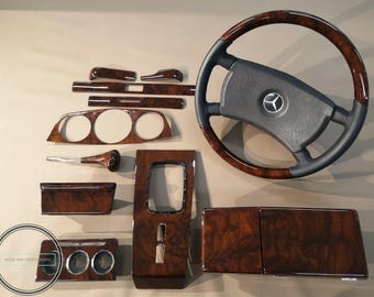 メルセデスベンツW123ウッドステアリング メルセデスベンツ ウッドトリム フルセット w123 ダッシュボード c123