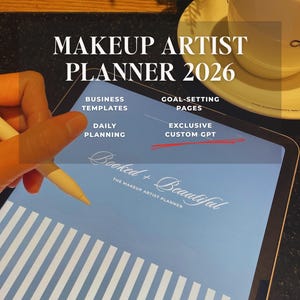 Makeup Artist Business Planner 2026 (Fully Hyperlinked Digital PDF)