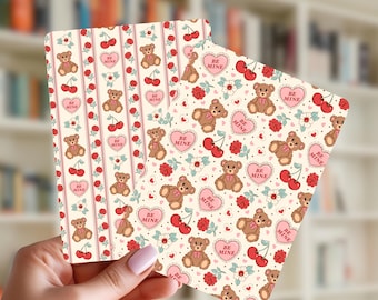 Teddy Bear Kindle Insert – Holographic or Matte Cardstock E-reader Design
