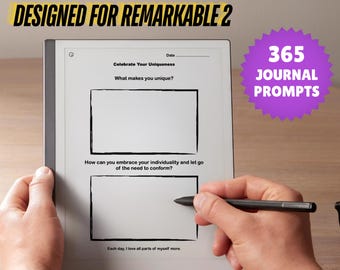 365 dicas de diário de autocuidado para o tablet reMarkable 2