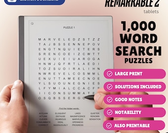 1.000 Caça-Palavras para o tablet reMarkable 2