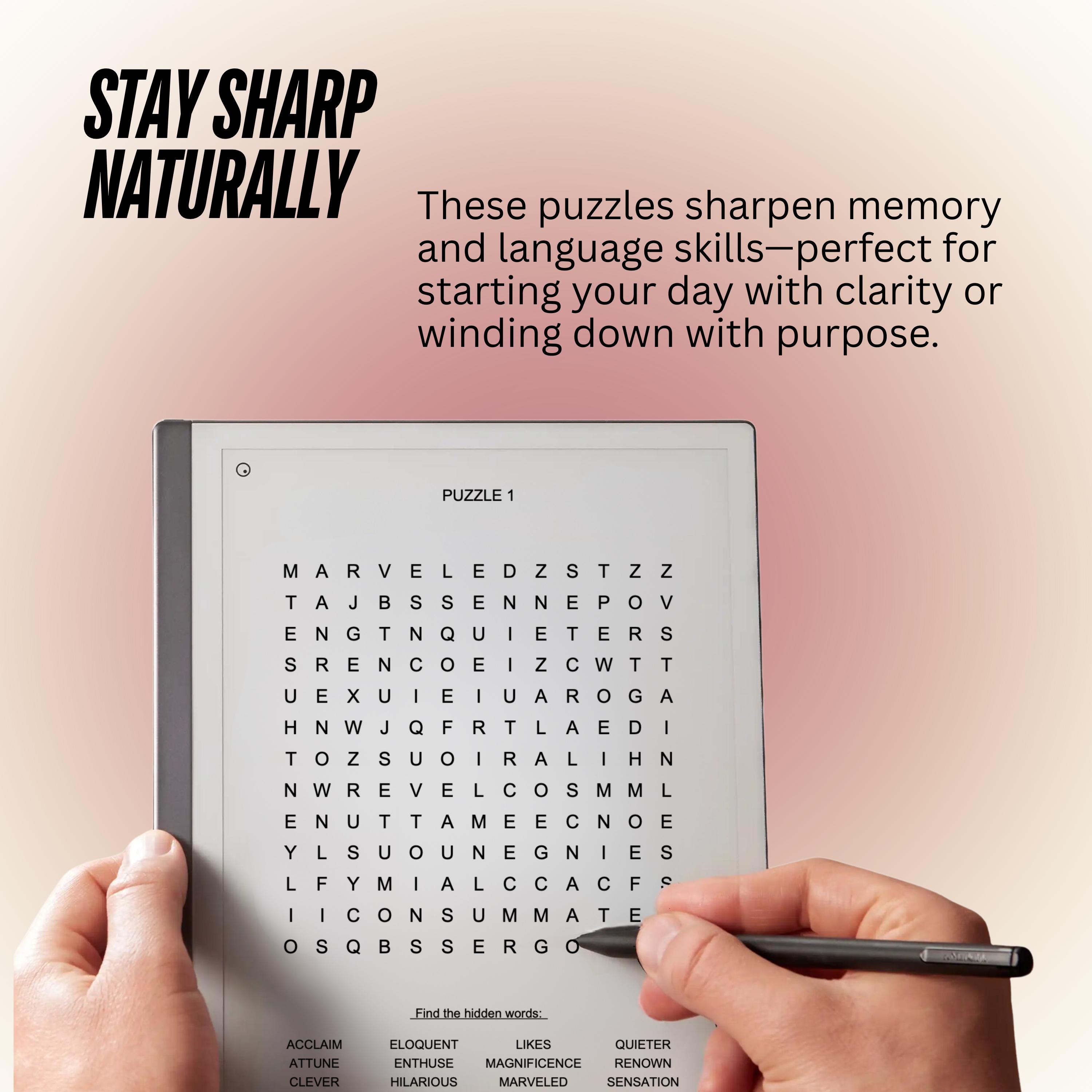 300 Word Search Puzzles for the Remarkable 2 Tablet - 1970s Special ...