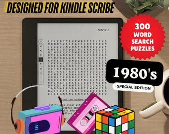 300 quebra-cabeças de palavras cruzadas Kindle Scribe - Edição especial dos anos 80