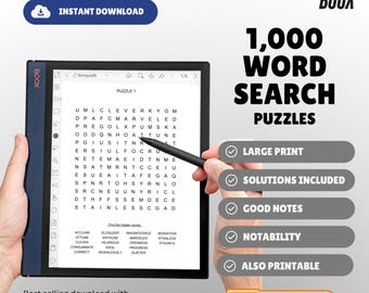 1.000 Caça-Palavras para BOOX Note e BOOX Tab Ultra
