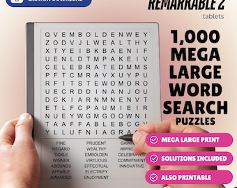 1.000 caça-palavras GIGANTES para o tablet reMarkable 2