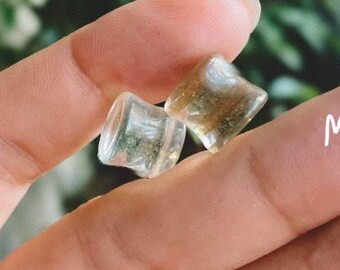 Natural Stone Double Flare Plugs, Stretched Ear Gauges (Pair)