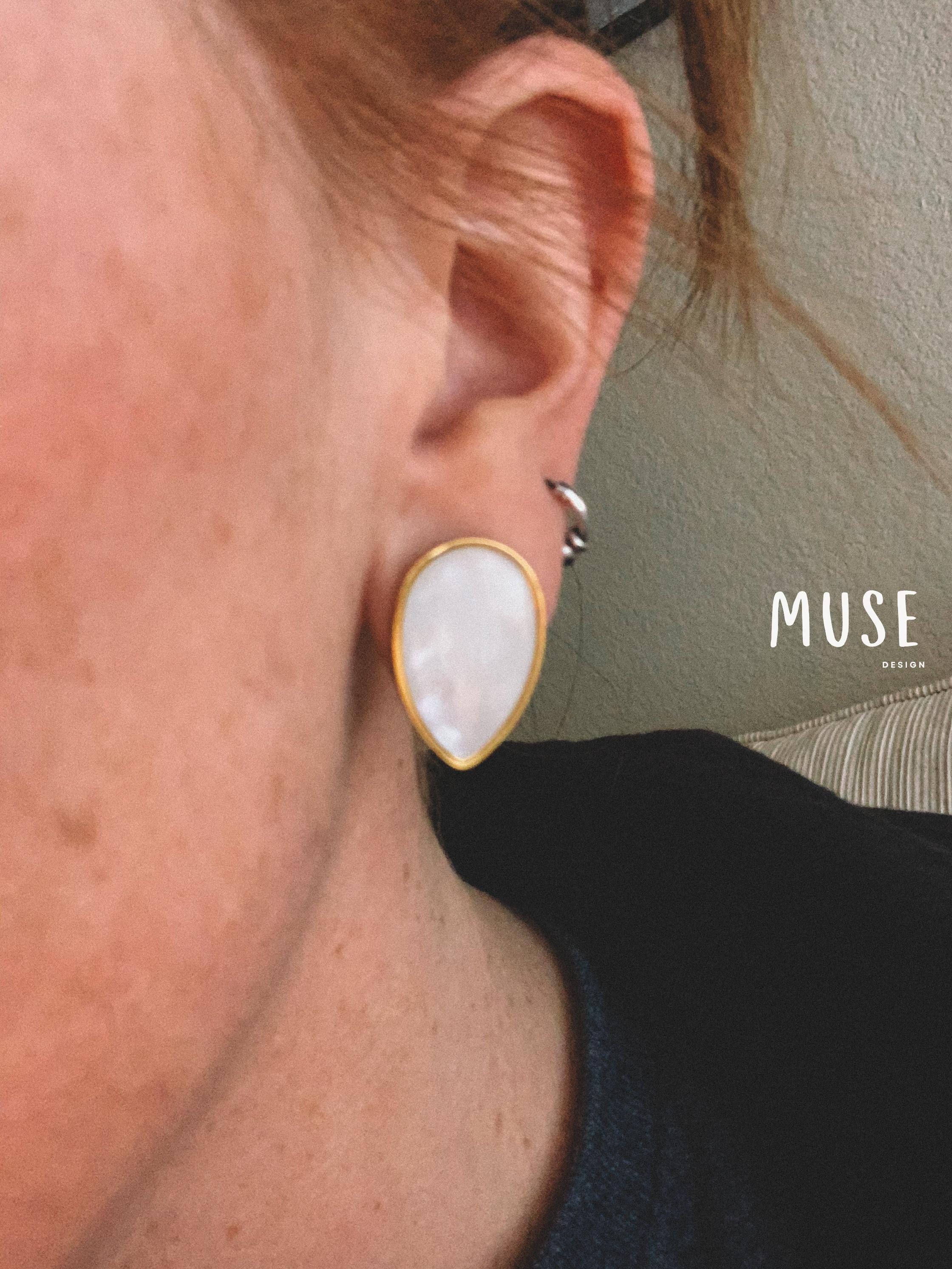 Teardrop Ear Plug Earrings Ear Plug Tunnel Gauges for Stretched Ear Lobes Ear Gauges Jewelry