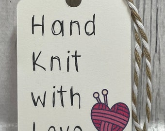 Gift Tag for Hand Knit Gifts or Products, knitting Tag, Handmade Product Label, Knitting Tag, Gift Label for Knitted Gifts