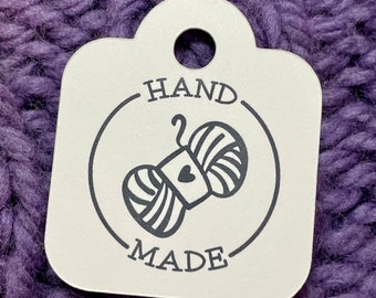 Handmade Gift Tag for Hand Knit Gifts or Products, Knitting Tag, Product Label, Gift Label for Knitted Gifts, off white