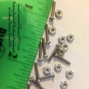 Quantity 30 sets of 3/8 inch Micro Stainless Steel Screws and Nuts