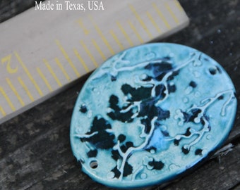 Pottery Cuff Bead, The Elli in Ocean Blue