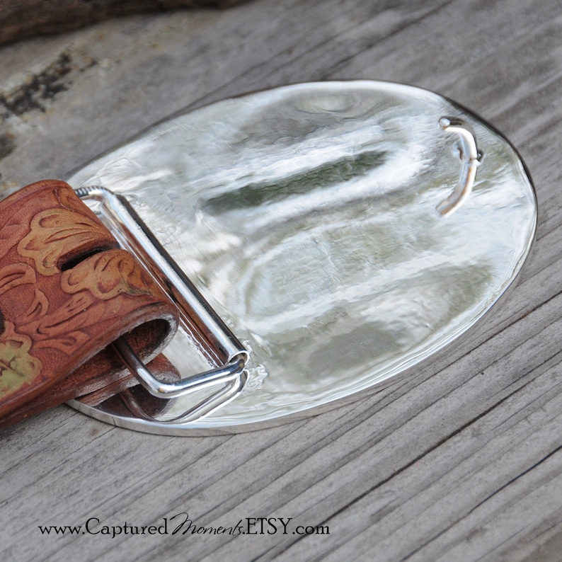 Oval Belt Buckle Blank in Silver Plate Etsy