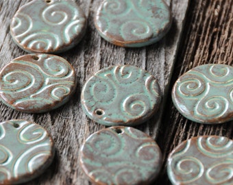 Essential Oil Diffuser Pendant Bead for Aromatherapy in Turtle Green