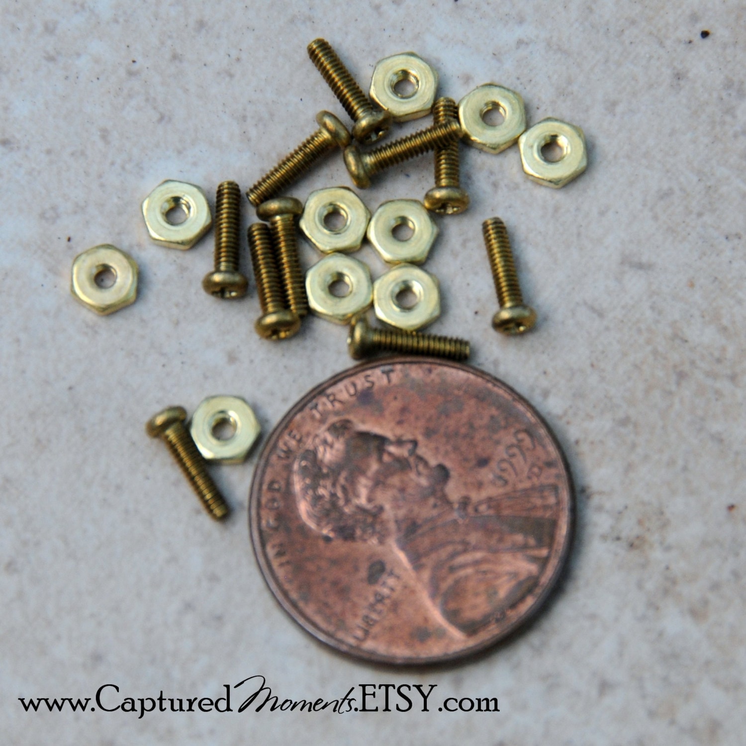 30 Sets of Micro Brass Screws and Nuts 1/4 Inch Long Etsy