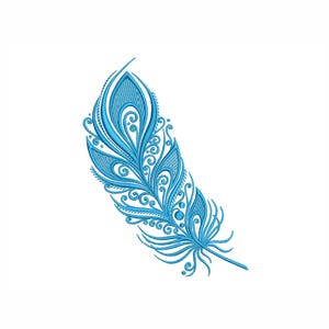 Feather Machine Embroidery Design. 3 Sizes. Digital Embroidery. Instant Embroidery.