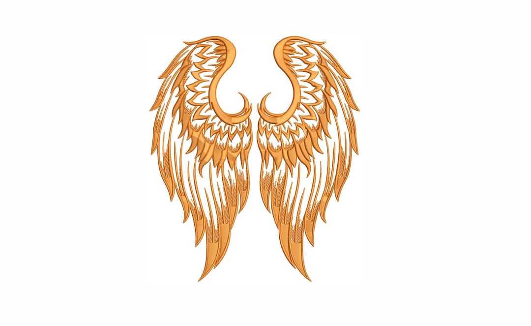 Angel Wings Machine Embroidery Design. 7 Sizes. Digital Download ...
