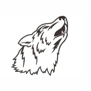 Howling Wolf Machine Embroidery Design. 7 sizes. Animal Embroidery Design. Digital Download. Instant Download.