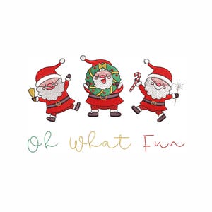 Christmas Santa Machine Embroidery Design. 4 Sizes. Funny Xmas Embroidery. Christmas Vibes Embroidery Design. Santa Claus Embroidery Design.
