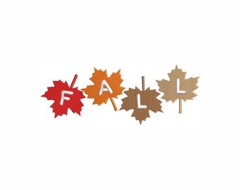 Fall Machine Embroidery Design. 6 Sizes. Leaves Embroidery Design. Digital Embroidery. Instant Download.